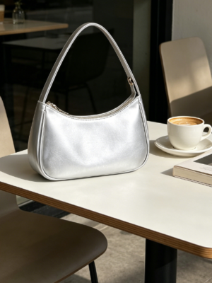 Women's Hobo Tote Handbag with Zip Mini Clutch