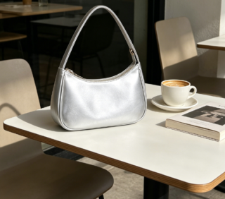 Women's Hobo Tote Handbag with Zip Mini Clutch