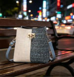 PU Leather Bucket Crossbody Bag with Adjustable Strap and Multiple Pockets